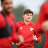 New Leeds United winger Dan James training with Wales. Pic: Getty