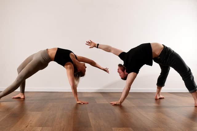 Rosie Tobin, 30, and Jack Harnby, 32, own Oakwood yoga studio Loti Yoga