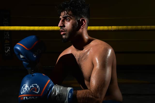 Leeds boxer Zahid Hussain will take on Hopey Price at Emerald Headingley on Saturday. Picture: Bruce Rollinson.