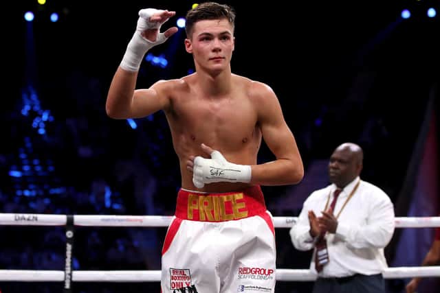 Hopey Price celebrates beating Swedi Mohamed in Saudi Arabia on the undercard of Anthony Joshua’s victory over heavyweight rival Andy Ruiz. Picture: Nick Potts/PA Wire.