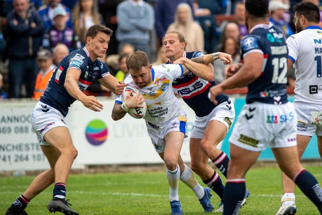 Richie Myler on the charge at 
Wakefield Trinity. Picture: Bruce Rollinson.
