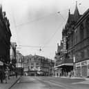 An undated photo of New Briggate that features in the exhibition. PIC: Leeds Libraries, www.leodis.net