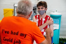 Singer-songwriter Declan McKenna, 22, took advantage of the on-site Covid vaccination facilities after performing at Leeds Festival (Photo: Mark Bickerdike photography)