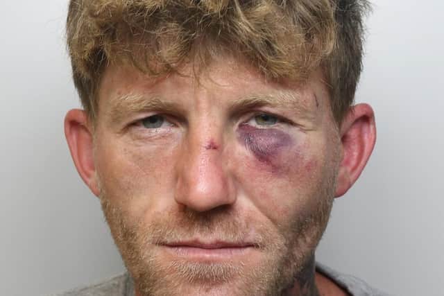 Scott Morgan was jailed for two years over a 'campaign of violence' in Leeds.