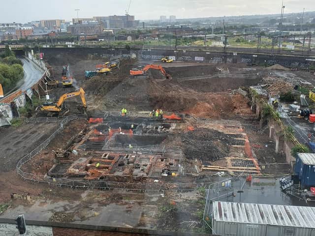 Archaeological digs ongoing at the new Globe Road development. Photo: Tim Robinson