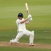 TAKE THAT: Yorkshire CCC's Dom Bess crashes one through the overs on his way to a first innings half century against Hampshire in the County Championship at The Ageas Bowl Picture: Ryan Pierse/Getty Images
