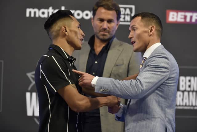 Head to head: Lara v Josh Warrington fight at Emerald Headingley  (Picture: Steve Riding)