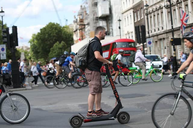 Trials are taking place in some parts of the country to help the Government to decide whether the use of e-scooters should be legalised on public land. Picture: Yui Mok/PA Wire
