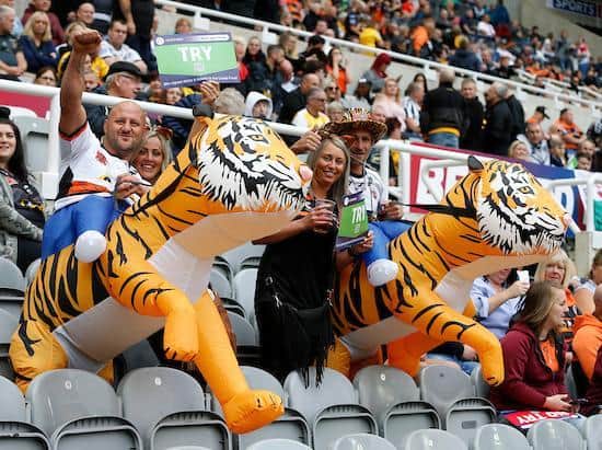 Tigers fans enjoy the Magic Weekend win over Salford. Picture by Ed Sykes/SWpix.com.