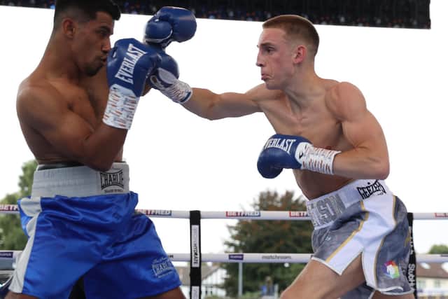 Jack Bateson moved his professional record to 14-0 at Headingley on Saturday. Picture by Mark Robinson Matchroom Boxing