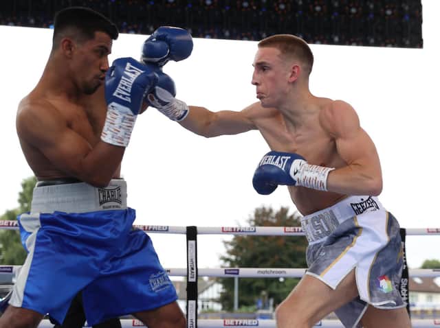 Jack Bateson moved his professional record to 14-0 at Headingley on Saturday. Picture by Mark Robinson Matchroom Boxing