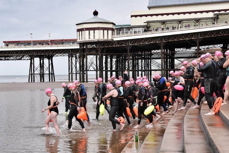 The event attracted 120 swimmers who started at North Pier