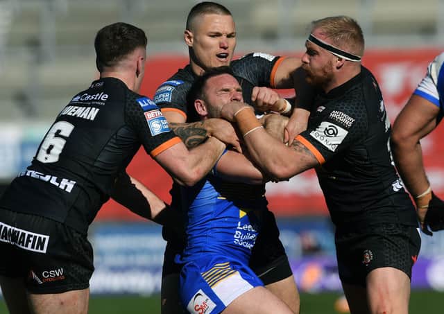 Leeds Rhinos' Luke Gale suffered a broken thumb against Castleford in April as well as a spate of other injuries this season. Picture: Jonathan Gawthorpe.