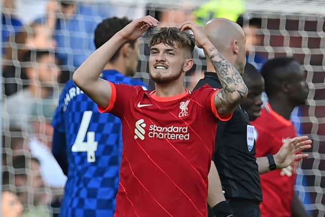 PULLED OUT - Harvey Elliott has returned to Liverpool having struggled with an injury during the England Under 21s camp, ahead of the Reds' visit to Leeds United. Pic: Getty