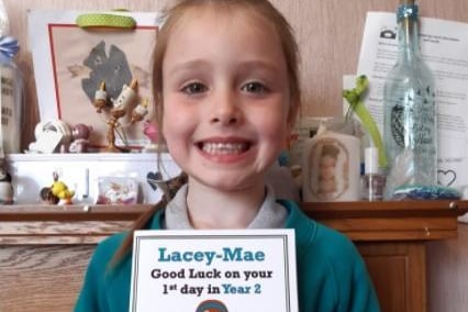 Donna Turpin shared her photo of Lacey-Mae ready back for school in year 2.