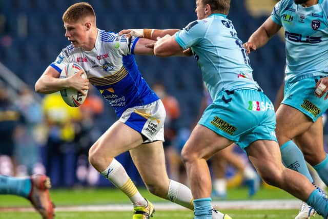 IN THE MIX: Leeds Rhinos' Morgan Gannon Picture: Bruce Rollinson