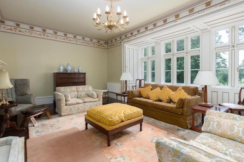Halton-with-Aughton, Lancaster. The drawing room at the property. Picture courtesy of Houseclub.