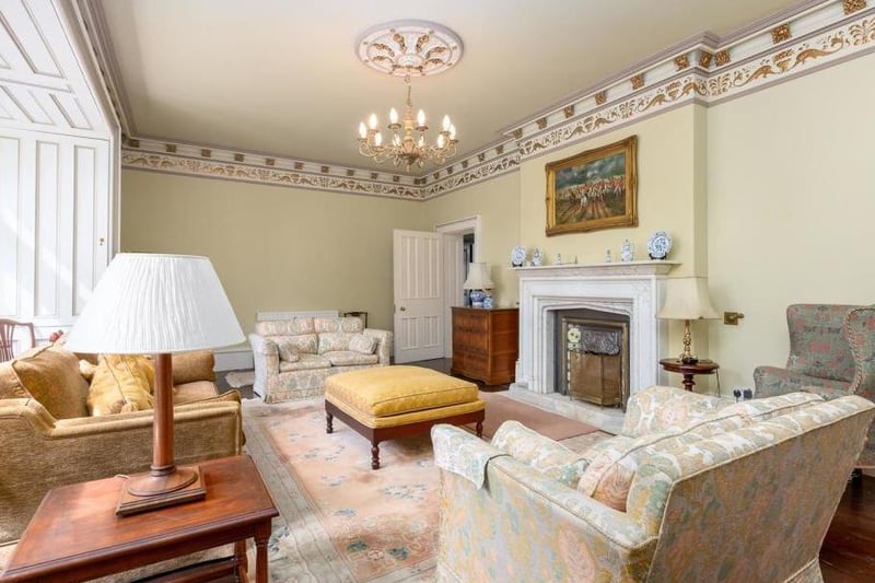 Halton-with-Aughton, Lancaster. The drawing room of the property. Picture courtesy of Houseclub.
