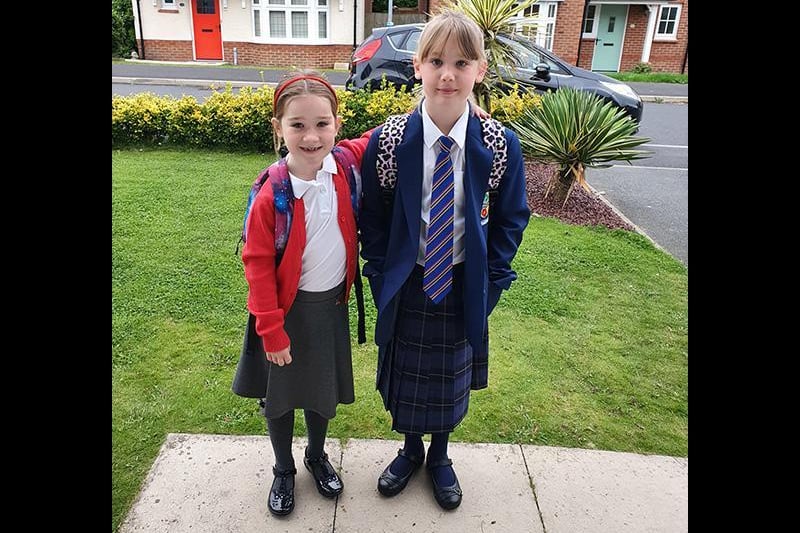 Louise Barnes daughters Sophie going into year 4, Ruby starting high school.