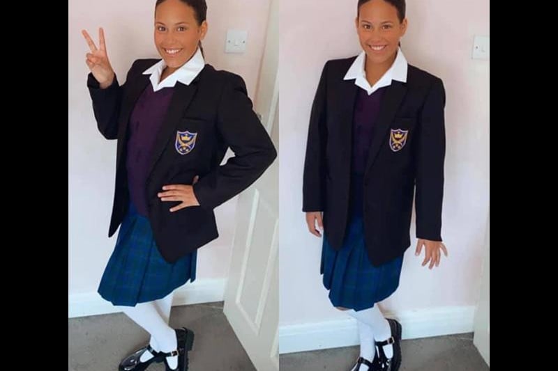 Harmony’s first day at high school. Picture: Tracy Malcolm