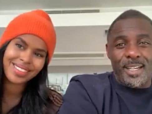 Idris and Sabrina Elba in a still from the video.