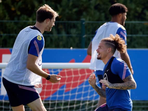 LEEDS FRIENDS - Patrick Bamford and Kalvin Phillips are part of Gareth Southgate's England squad ahead of Wednesday night's World Cup Qualifying clash with Poland. Pic: Getty