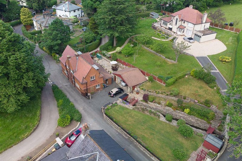 Lane Ends, Bailrigg Lane. An aerial view of the property. Picture courtesy of Sue Bridges.