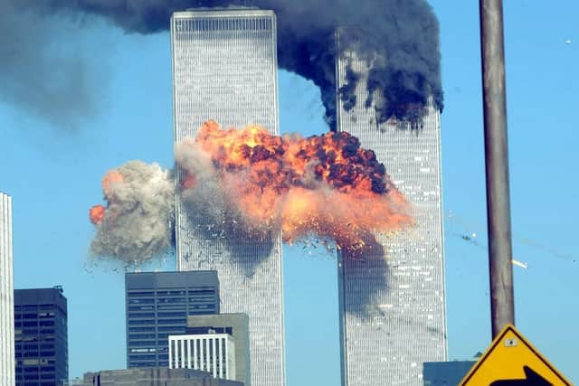 The attacks on the Twin Towers in New York.