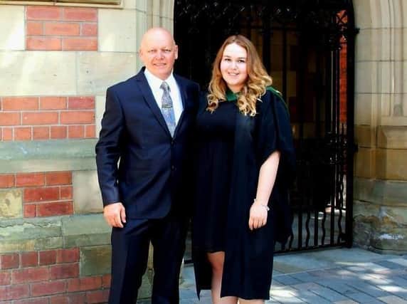 .Rebecca Whittaker pictured with her dad Neil
