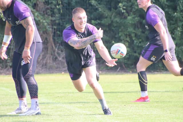 Corey Johnson resumed training with Rhinos this week. Picture by Phil Daly/Leeds Rhinos.