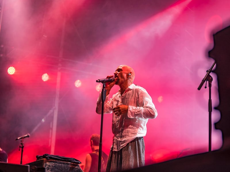 Tim Booth of James at the Open Air Theatre.