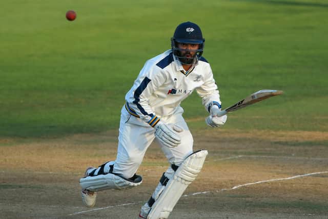 Yorkshire's Azeem Rafiq bats.