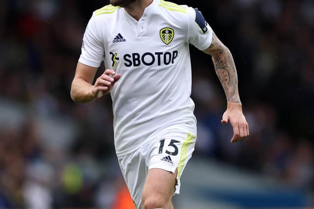 Stuart Dallas playing in the 2021/2022 home kit. Pic: Getty
