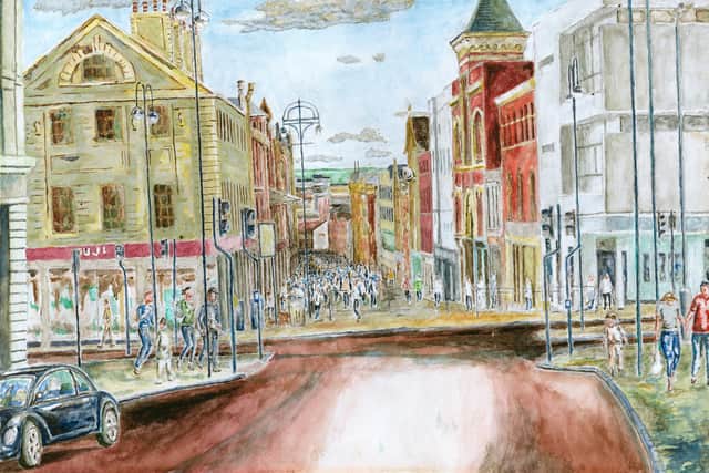 Dominic King's painting of Briggate