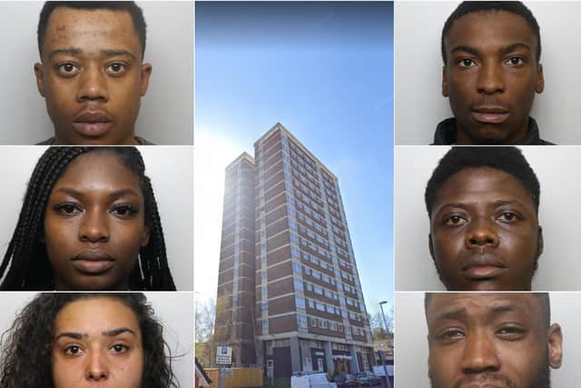 Police officers seized crack cocaine a from a flat Holborn Towers, Woodhouse, during the investigation into a major drug drug supply conspiracy based in Leeds.