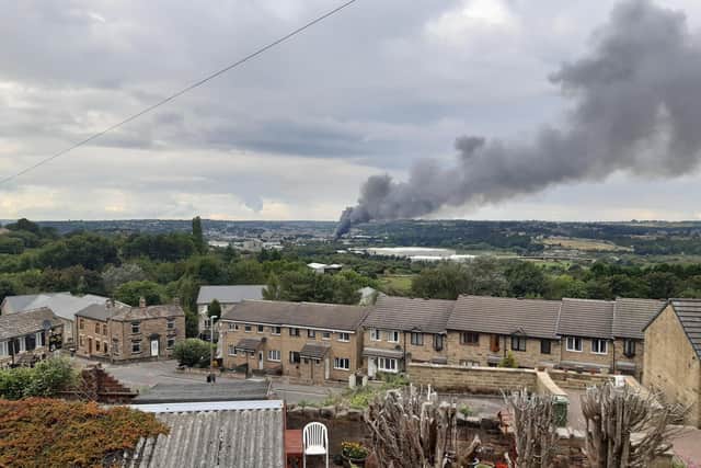 Plumes of smoke from the fire in Dewsbury could be seen from all directions for miles around.