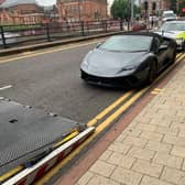 Police seized the Lamborghini in New York Road in Leeds.