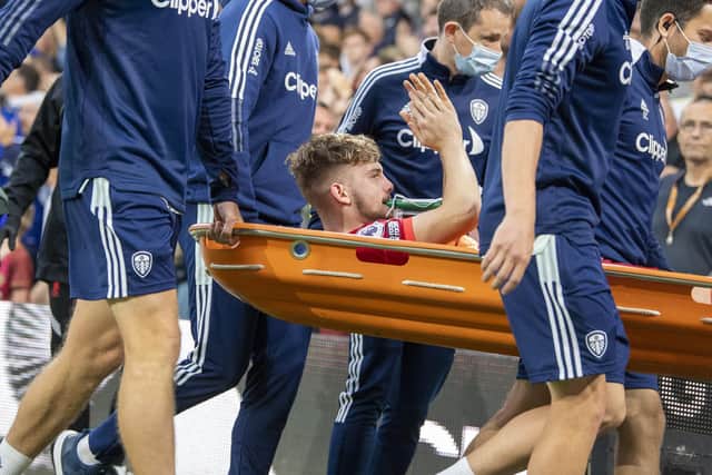 MESSAGE: From Liverpool midfielder Harvey Elliott, above, to Leeds United's fans for their support as he was stretchered off during Sunday's Premier League clash at Elland Road. Picture by Tony Johnson.