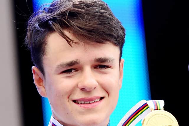 Leeds' Tom Pidcock won gold in the junior men's individual time-trial at the UCI Road World Championships in Bergen, Norway. (Picture: Simon Wilkinson/SWpix.com)