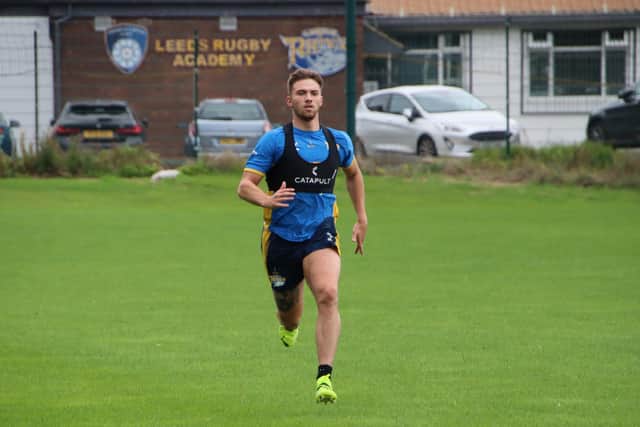 Jack Walker is training hard as he recovers from a foot injury. Picture by Phil Daly/Leeds Rhinos.