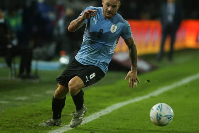 SPECULATION: Cagliari Calcio's Uruguay international midfielder Nahitan Nandez, above, is continually linked with the Whites. Photo by ERNESTO RYAN/AFP via Getty Images.