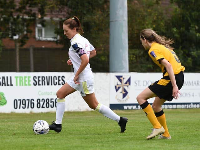 Catherine Hamill in action against Wolves.