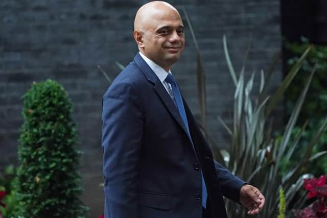 Health Secretary Sajid Javid leaves Downing Street, London, after the government's weekly Cabinet meeting (photo: PA).