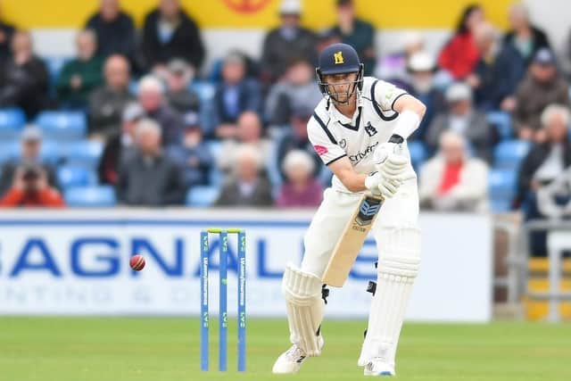 Warwickshire's Tim Bresnan on his way to scoring a crucial 36 in his team's second innings against Yorkshire on day two at Headingley Picture by Will Palmer/SWpix.com