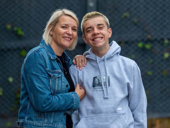 Fiona Barker, of Lowell, with son Archie, who received potentially life-saving care from hospital staff in Leeds. Picture: James Hardisty