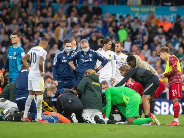 SENT OFF - Pascal Struijk saw red for his tackle on Liverpool's Harvey Elliott. Leeds United owner Andrea Radrizzani has complained on Twitter after an appeal was rejected. Pic: Tony Johnson