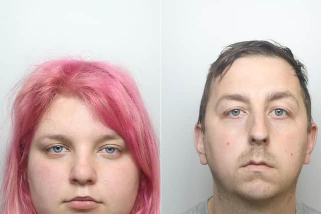 Freya Atkinson and Michael Young were both jailed for 30 months over a burglary conspiracy.