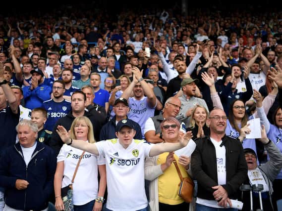Fans before kick-off against Liverpool. Pic: Getty