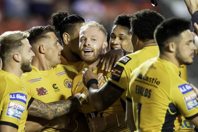 Castleford's Oliver Holmes is out injured for the rest of the season and will join Daryl Powell and Peter Mata-utia at Warrington Wolves for the 2022 Super League season. Picture by Allan McKenzie/SWpix.com