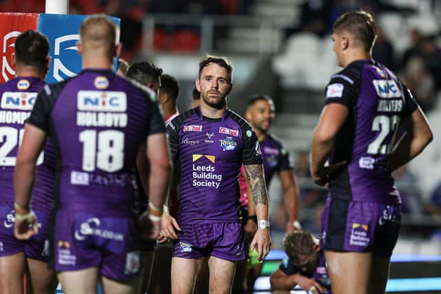 Leeds Rhinos suffered a heavy defeat to St Helens on Friday but Jarrod O'Connor says confidence remains high they can clinch a Super League play-off spot. Picture by Paul Currie/SWpix.com